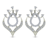 Shivi White Gold Diamond Stud Earrings