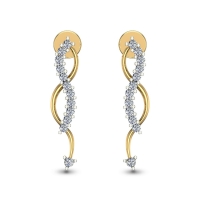 Vinita Yellow Gold Diamond Stud Earrings