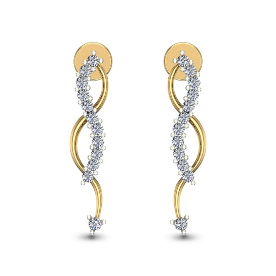 vinita Rose Gold Diamond Stud Earrings