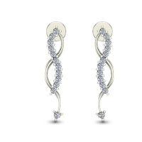 vinita White Gold Diamond Stud Earrings