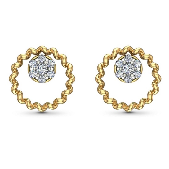 Muskan White Gold Diamond Stud Earrings