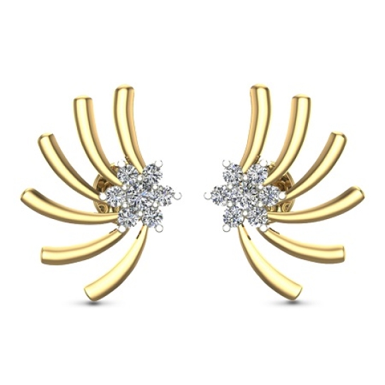 Ishita Rose Gold Stud Earrings