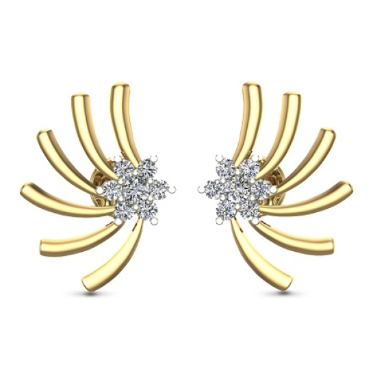 Ishita Yellow Gold Stud Earrings