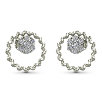 Muskan White Gold Diamond Stud Earrings