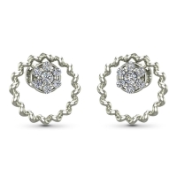 Muskan White Gold Diamond Stud Earrings