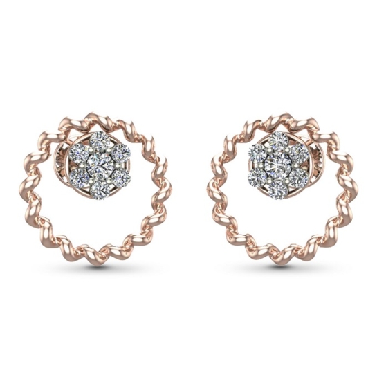 Muskan White Gold Diamond Stud Earrings