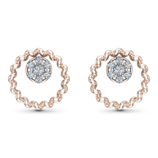 Muskan White Gold Diamond Stud Earrings