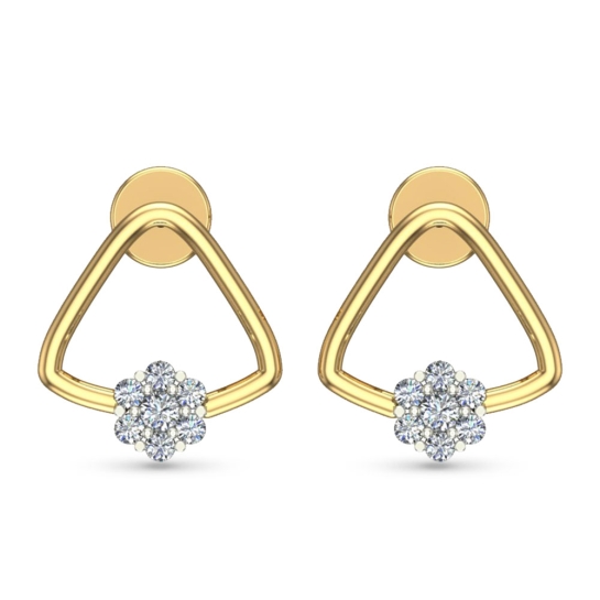 Kiyara White Gold Diamond Stud Earrings