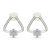 Kiyara White Gold Diamond Stud Earrings