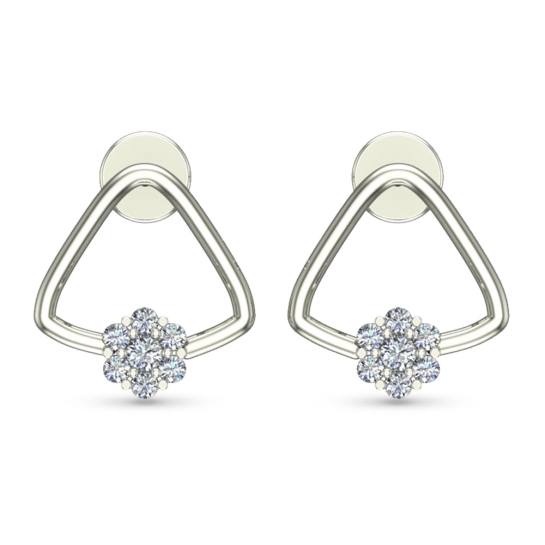 Kiyara Yellow Gold Diamond Stud Earrings