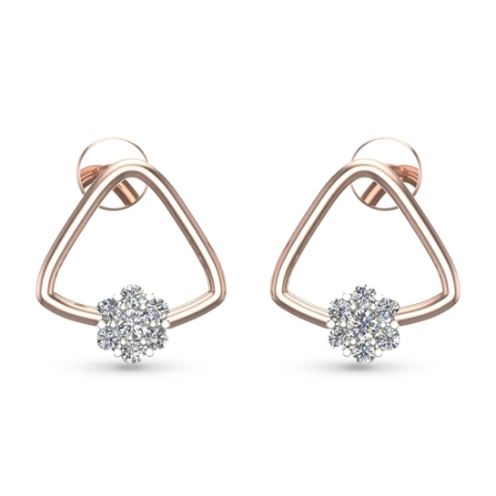 Kiyara White Gold Diamond Stud Earrings