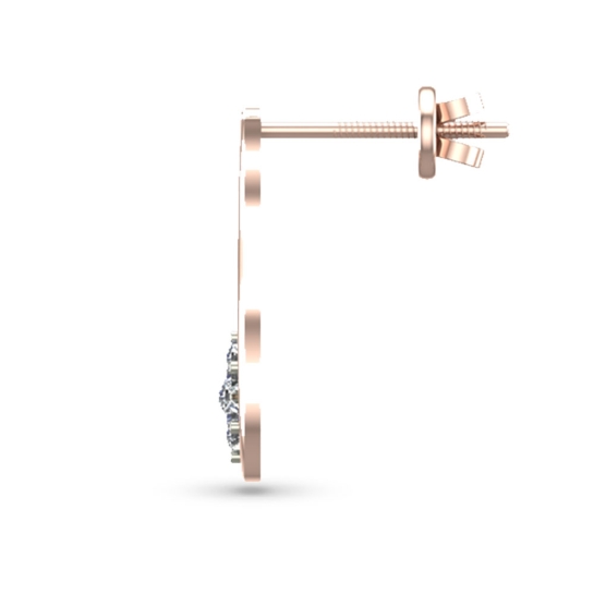 Rita Rose Gold Diamond Stud Earring