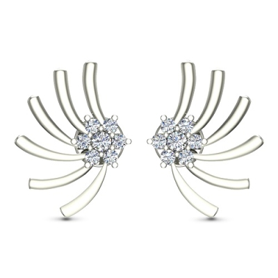 Ishita White Gold Stud Earrings