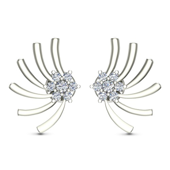 Ishita White Gold Stud Earrings