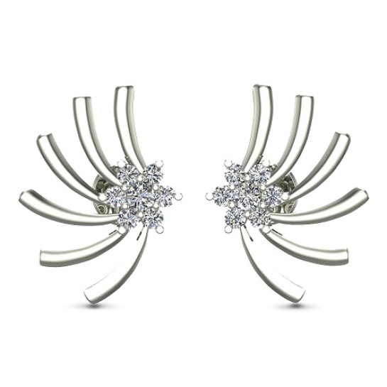 Ishita White Gold Stud Earrings