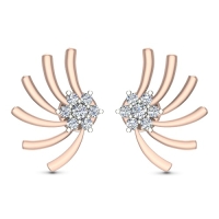 Ishita Rose Gold Stud Earrings