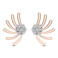 Ishita Rose Gold Stud Earrings