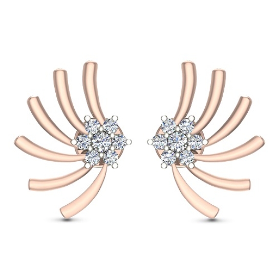 Ishita Yellow Gold Stud Earrings