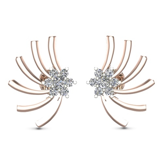 Ishita Yellow Gold Stud Earrings