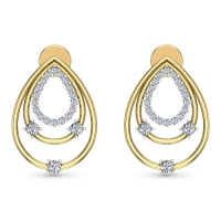 Zunaira Yellow Gold Stud Earrings