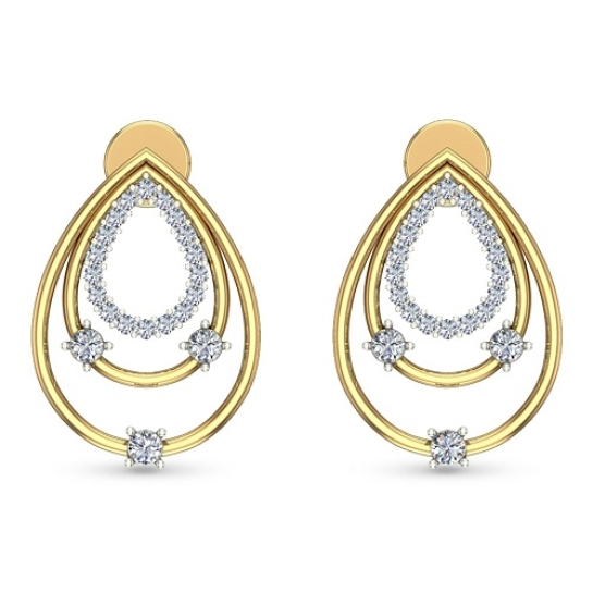 Zunaira White Gold Stud Earrings