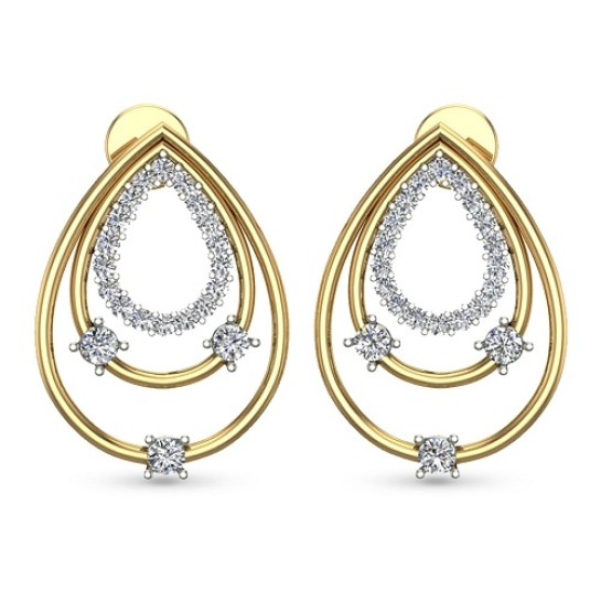 Zunaira White Gold Stud Earrings