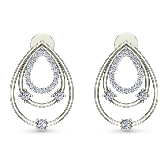 Zunaira White Gold Stud Earrings