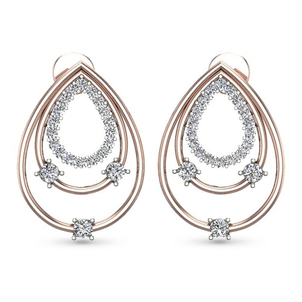 Zunaira Yellow Gold Stud Earrings