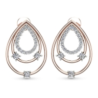  Zunaira Rose Gold Stud Earrings