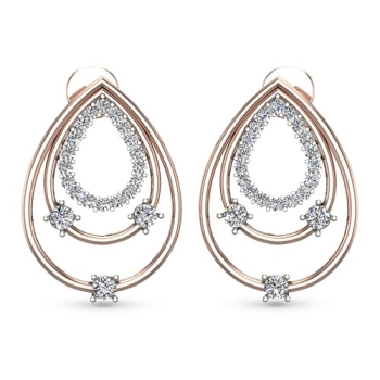  Zunaira Rose Gold Stud Earrings