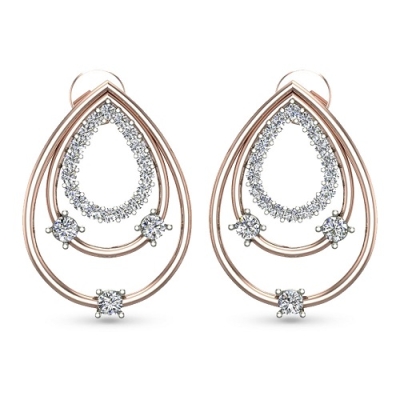  Zunaira Rose Gold Stud Earrings