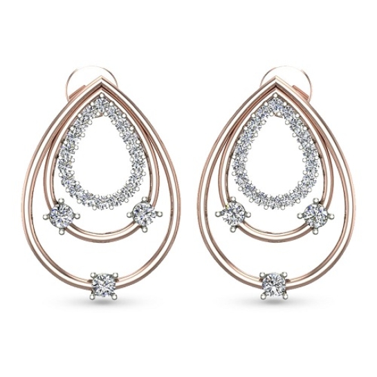  Zunaira Rose Gold Stud Earrings