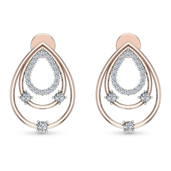 Zunaira White Gold Stud Earrings