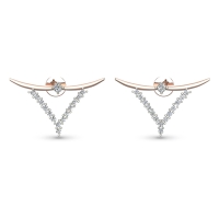 Ziya Rose Gold Diamond Stud Earrings