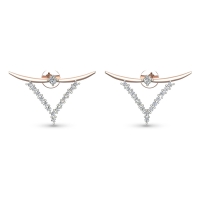 Ziya Rose Gold Diamond Stud Earrings