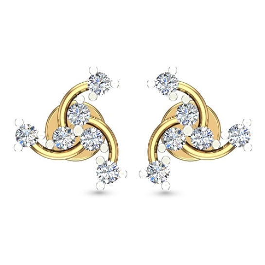 Ishika White Gold Diamond  Stud Earrings