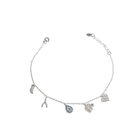 925 Silver Heart Charm Bracelet