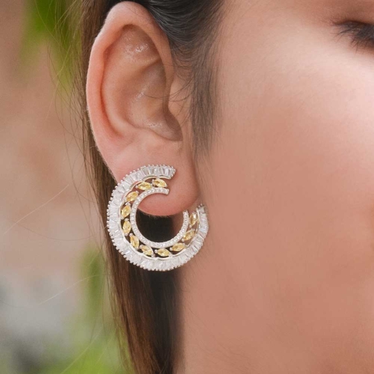 925 Sterling Silver Round Earrings