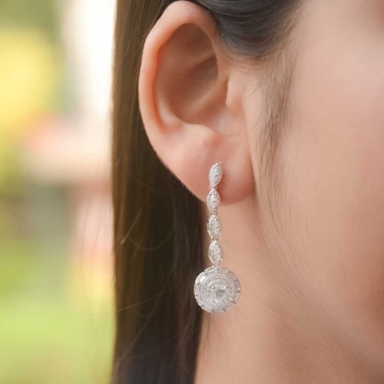 925 Sterling Silver Round Earrings