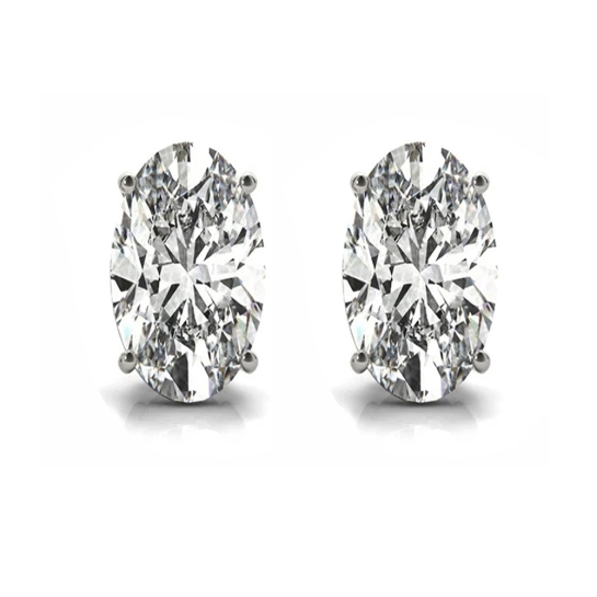 Rashika White Gold Stud Earrings for Women