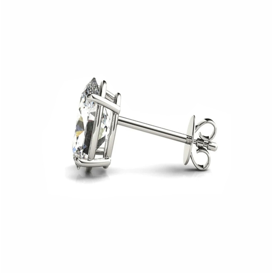 Rashika White Gold Stud Earrings for Women