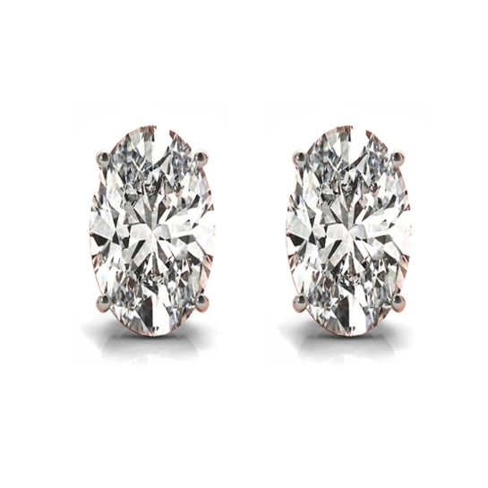 Ruchira Rose gold and Diamond Stud Earrings for Women