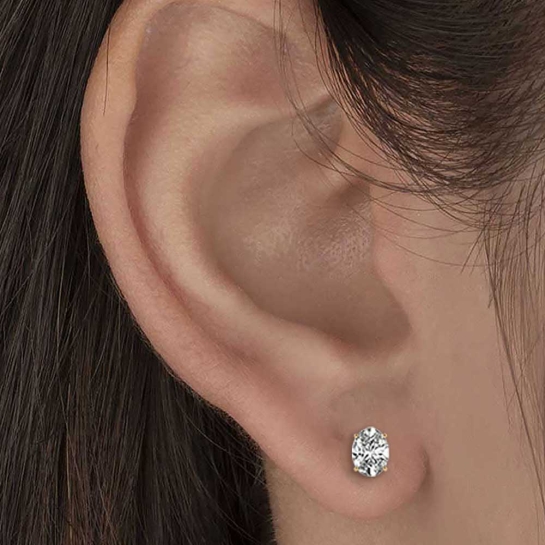 Rati Yellow Gold Stud Earrings for Women