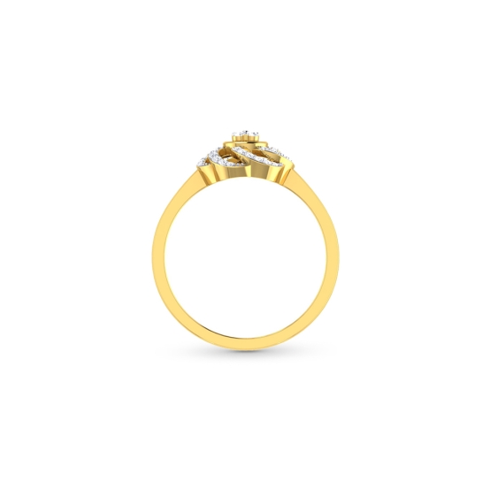 Birdie Gold and Diamond Ring For Engagement