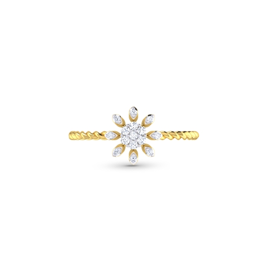 Ketaki Gold and Diamond Ring For Engagement