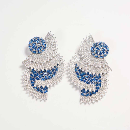 925 Sterling Silver Blue Earring for Women