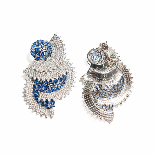 925 Sterling Silver Blue Earring for Women