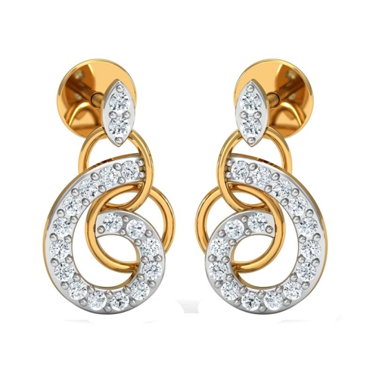 Jyoti Yellow Gold Diamond Earrings 