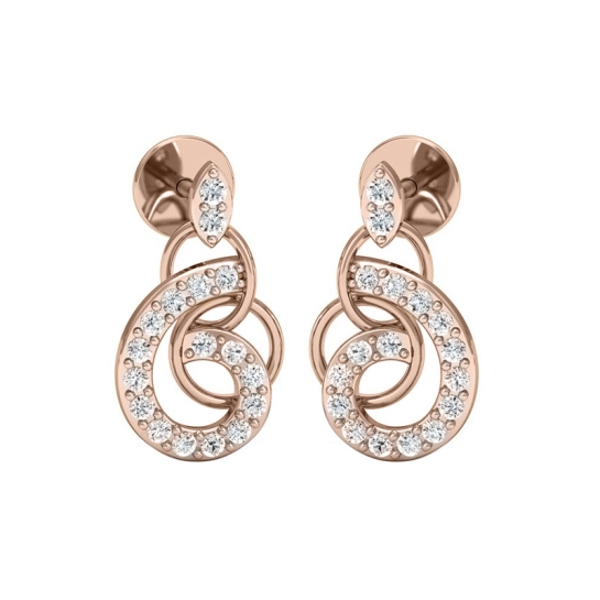 Jyoti Yellow Gold Diamond Earrings 