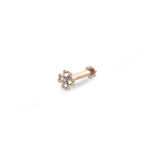 Mugdha Gold Diamond Nosepin Screw